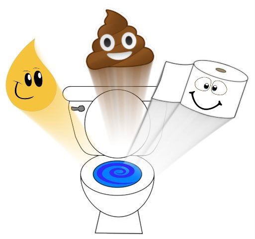 Pee poop paper graphic