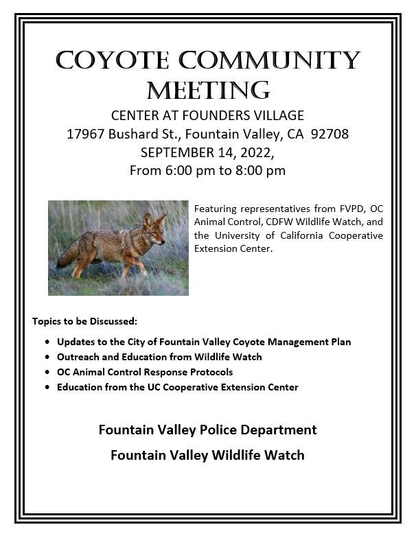 Coyote Community Meeting