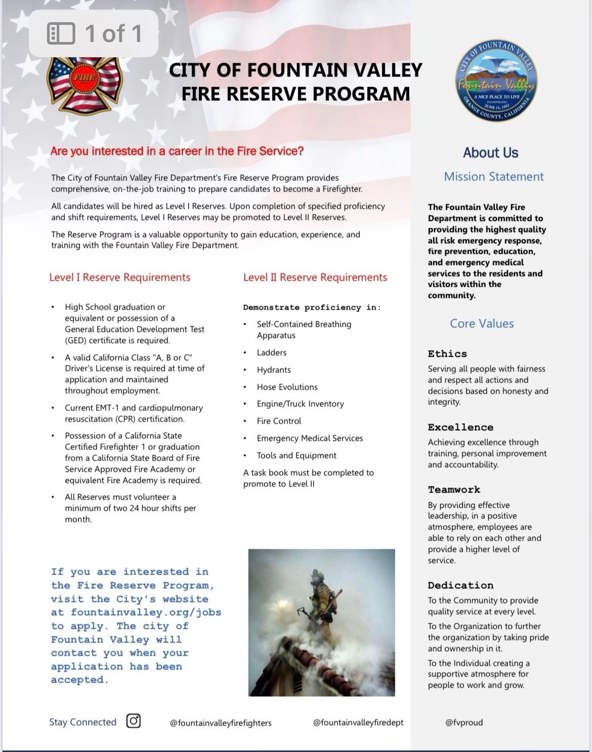 Fire Reserve Program 2023