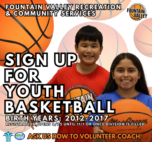 Youth Basketball Winter 2026 registration opens up on August 25th! 