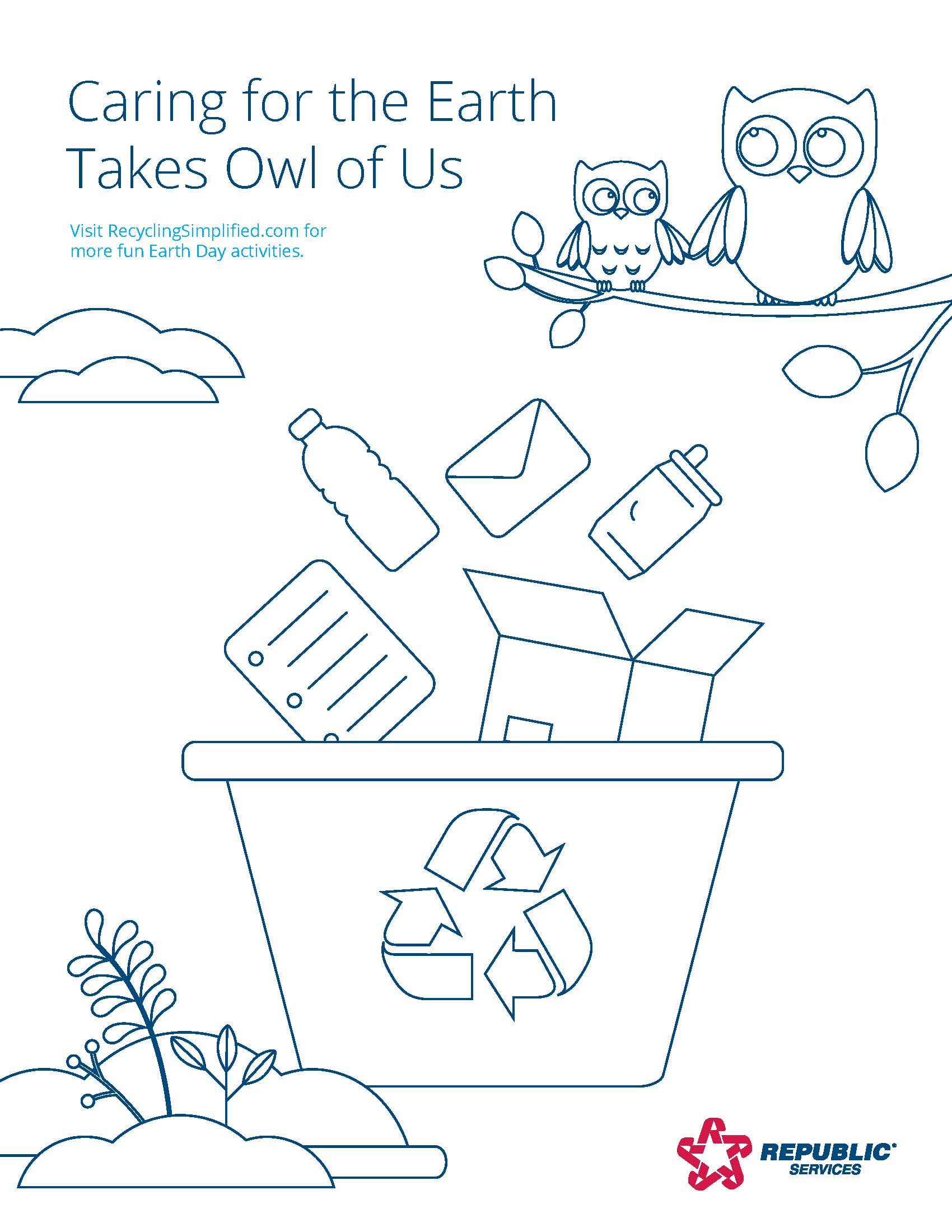 Earth Day Coloring Page