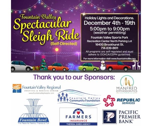 Spectacular Sleigh Ride Flyer with sponsors