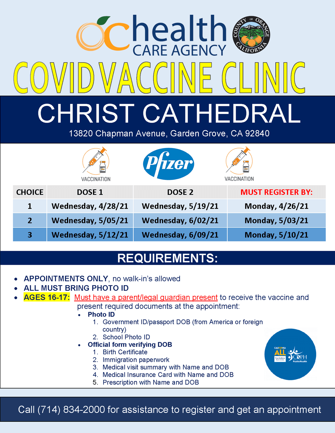 Vaccination at Christ Cathedral