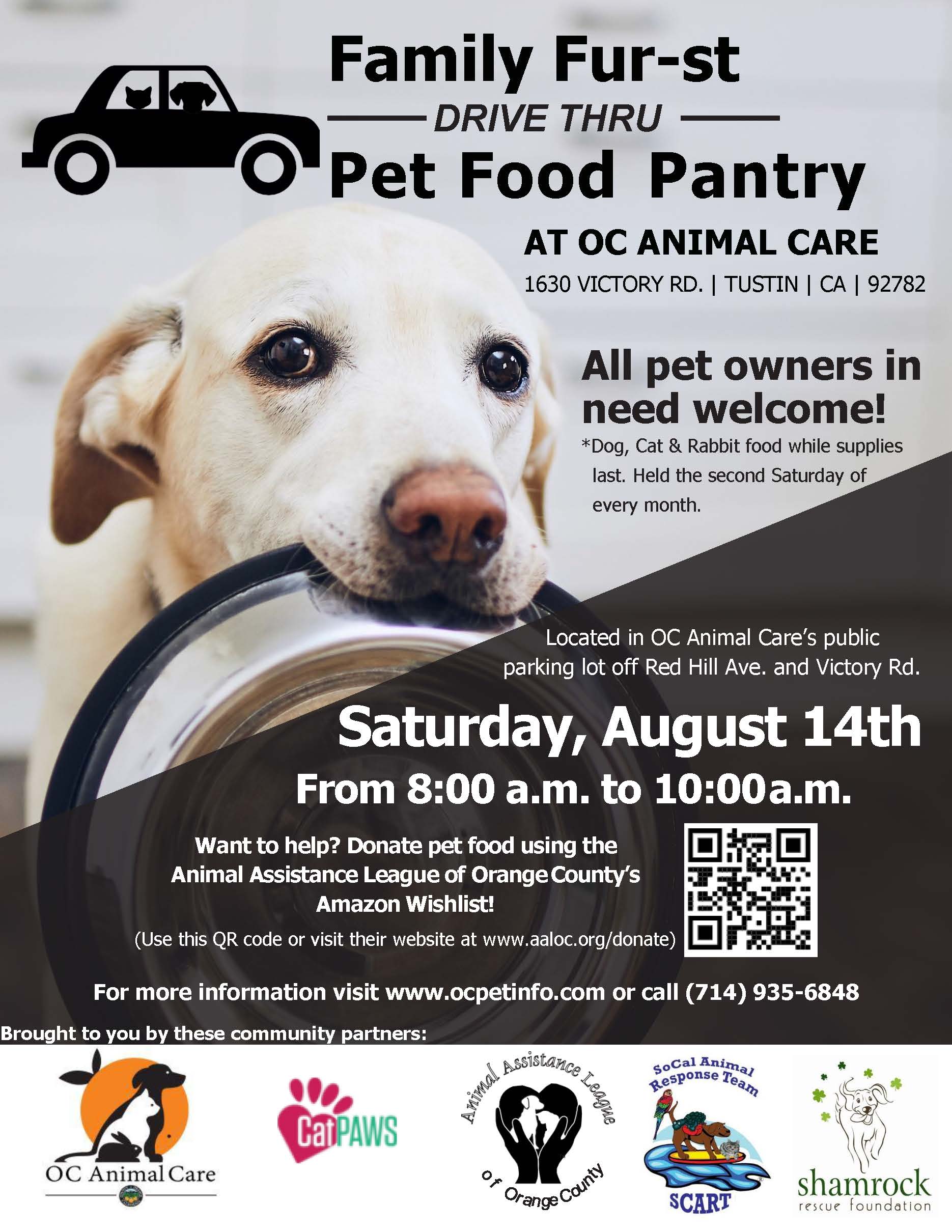 Drive Thru Pet Food Pantry August 2021