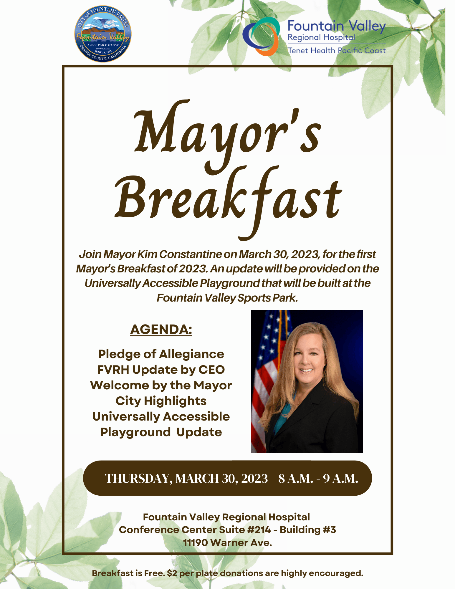 Mayors Breakfast Flyer