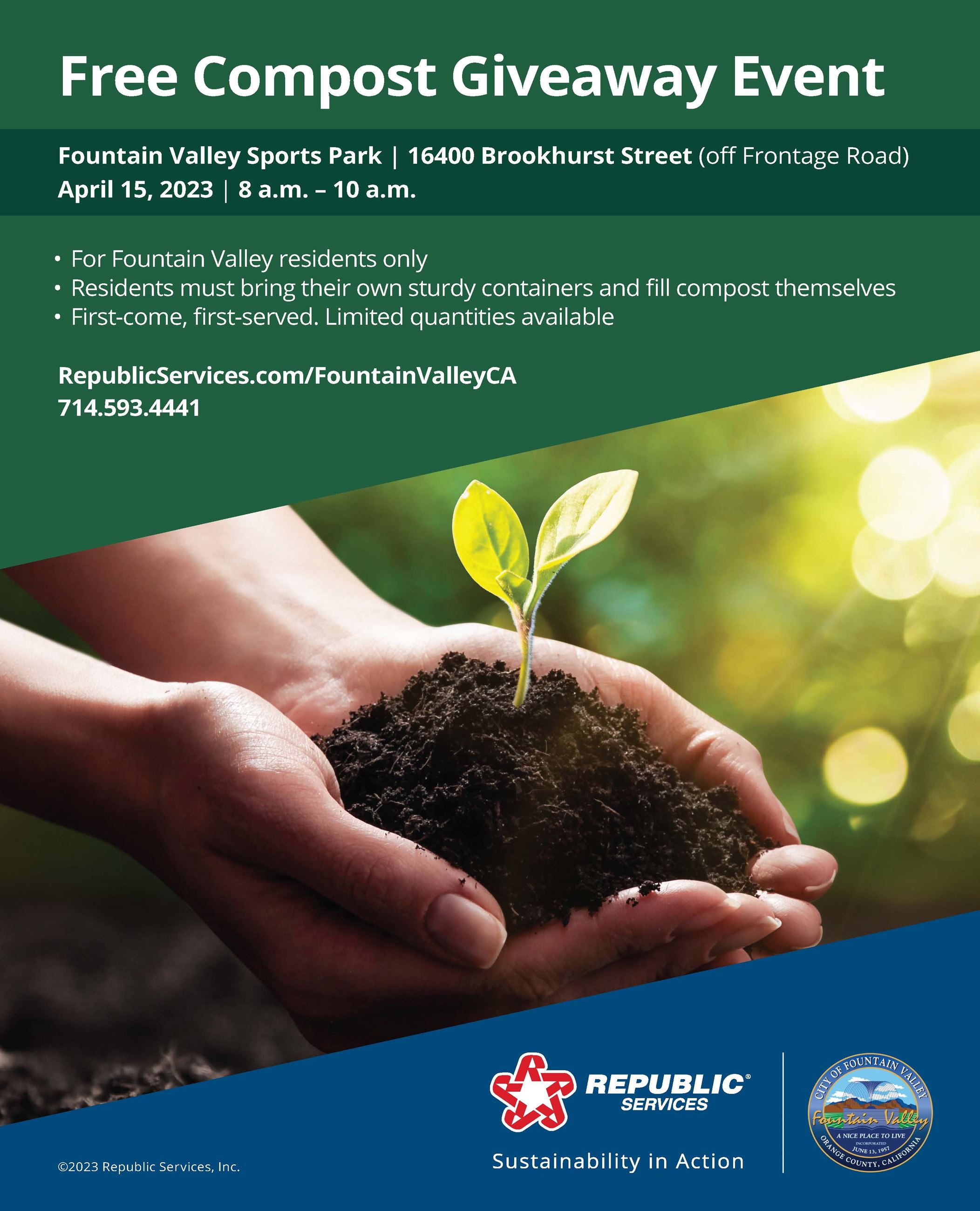 2023 Flyer for FV Compost Giveaway Event