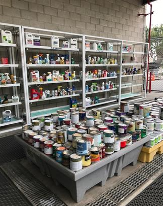 Material exchange of household hazardous waste