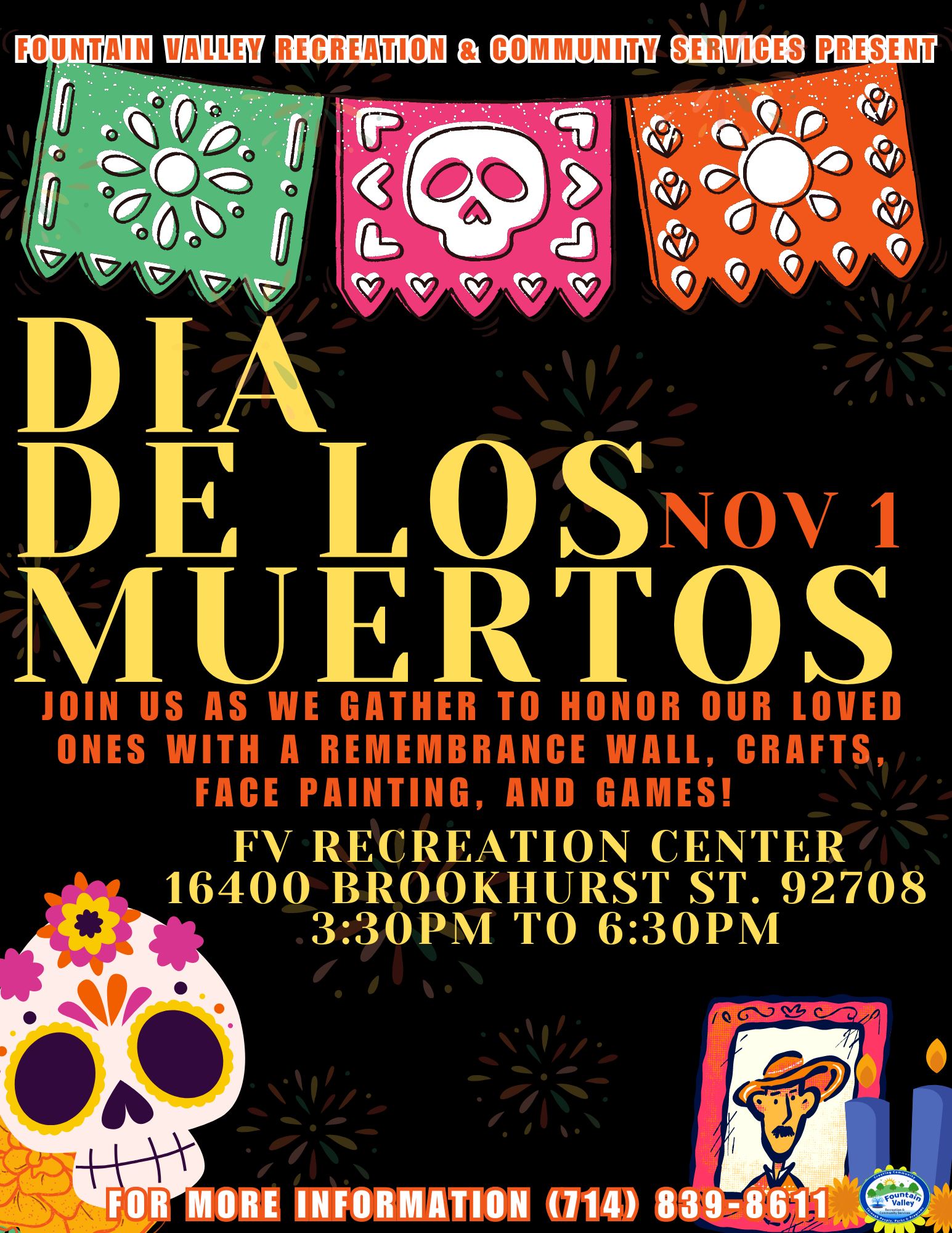 Dia De Los Muertos event flyer