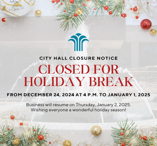 City hall holiday closure