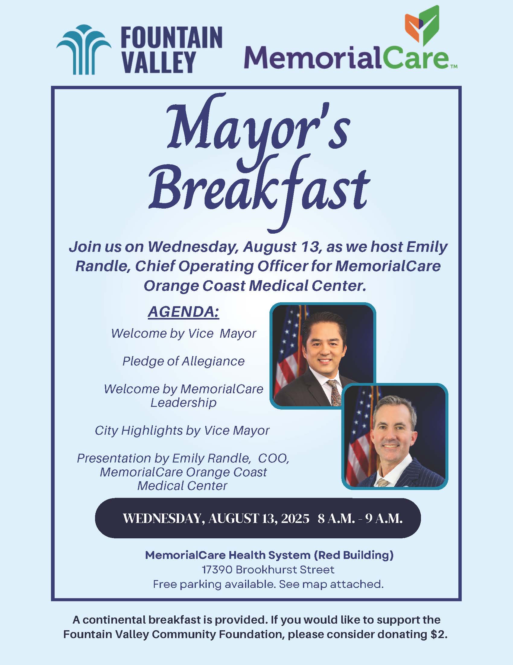 Mayors Breakfast Aug 2025