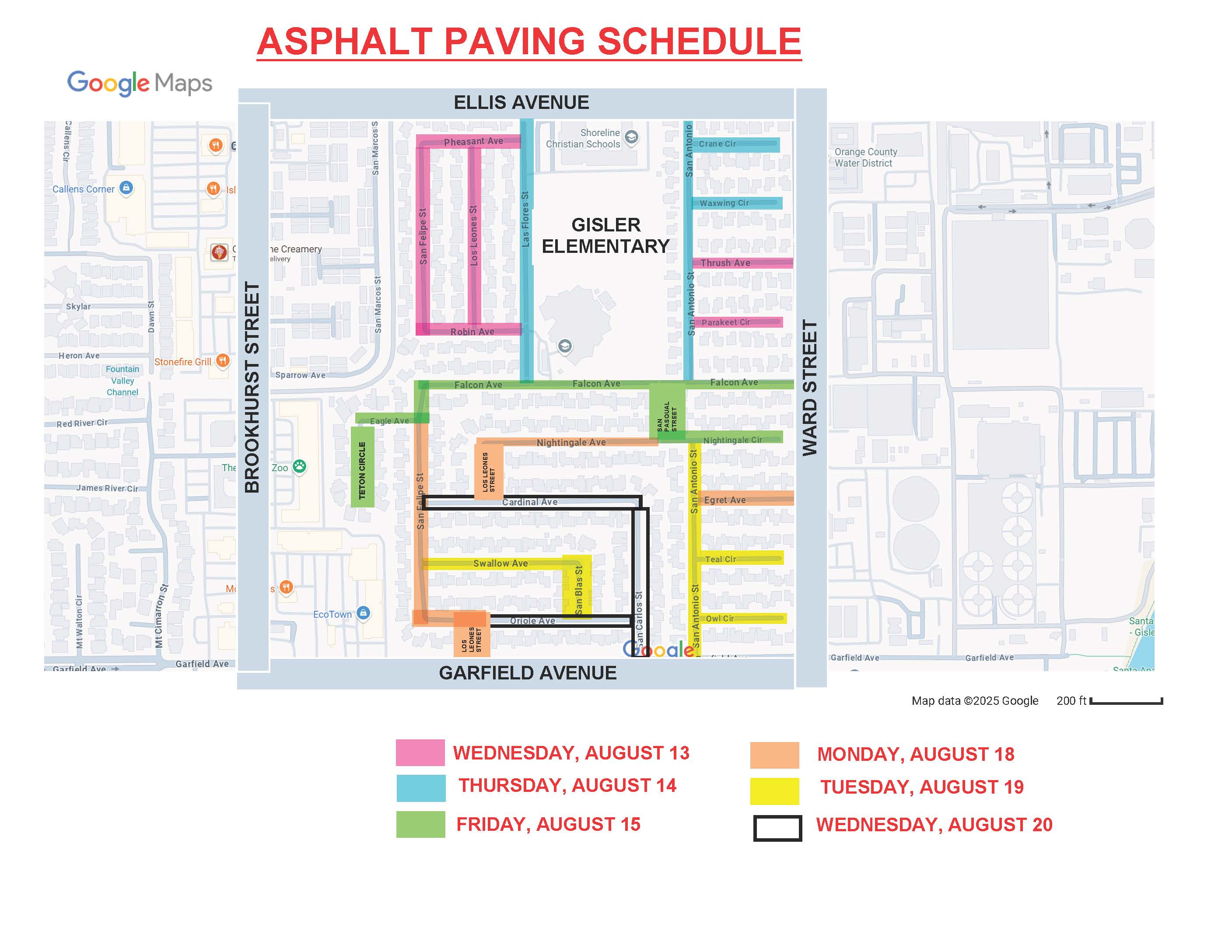 Asphalt Paving Schedule