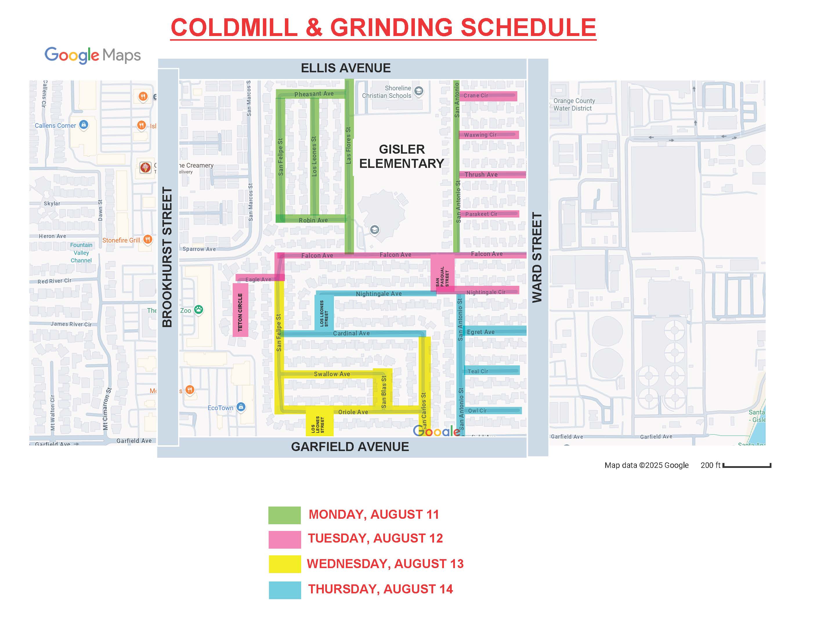 Cold Mill and Grinding Schedule