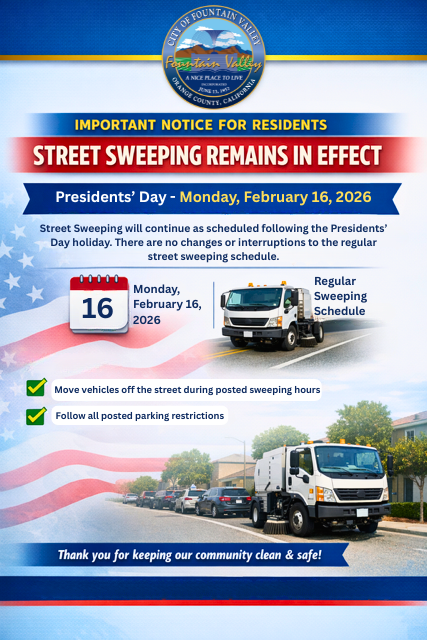 Street Sweeping Social Media Flyer-Presidents Day
