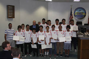 Mayor Honors State Champion Boys Soccer Team