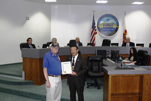 Mayor Vo Proclaiming Purple Heart City