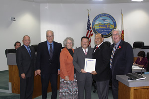 Mayor Vo Recognizing Senator Correa